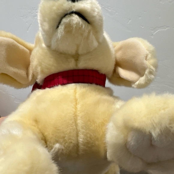 Gund 14” Cooper Yellow Labrador Dog 88947 Red Bow Laying stuffed plush toy lab - Picture 8 of 8